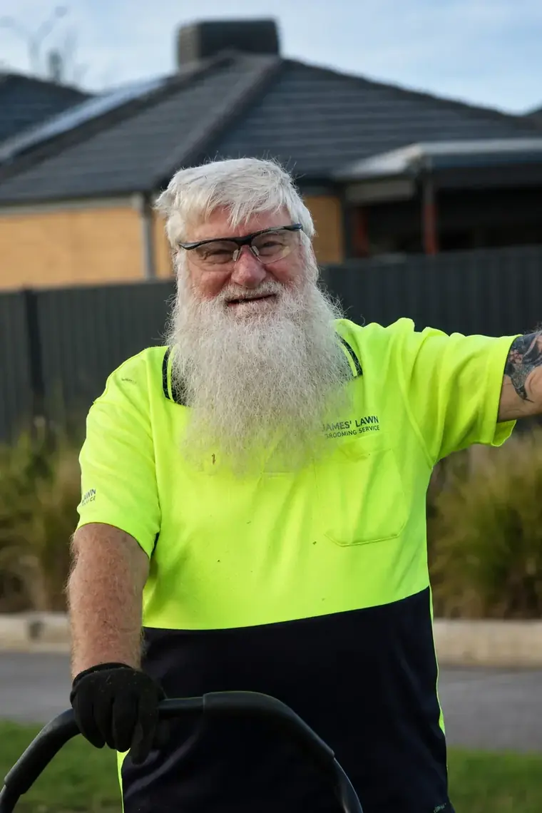 James smiling on a job around Hoppers Crossing